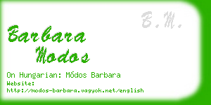 barbara modos business card